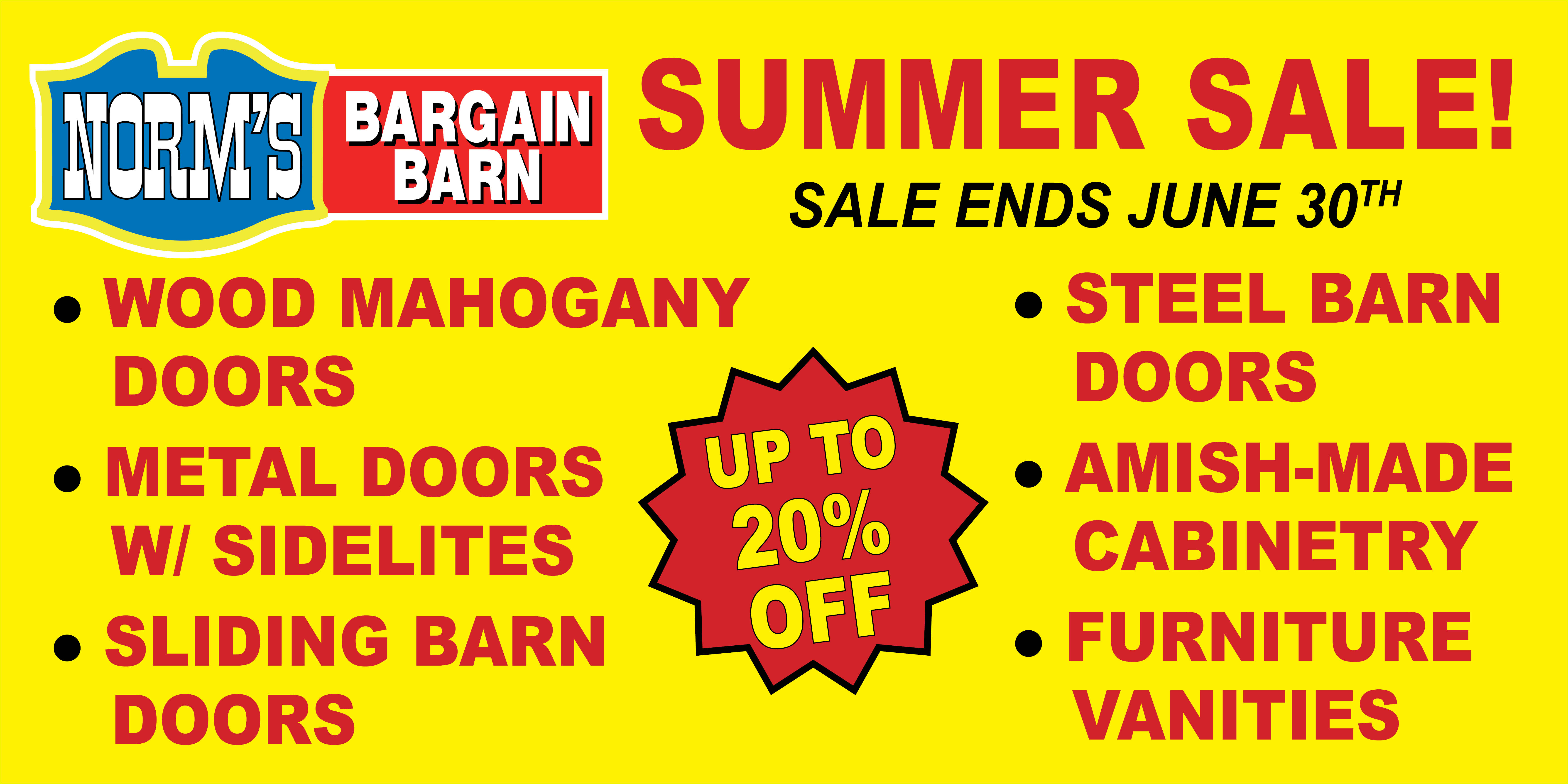 Come In Now For Our Summer Sale Norm S Bargain Barn